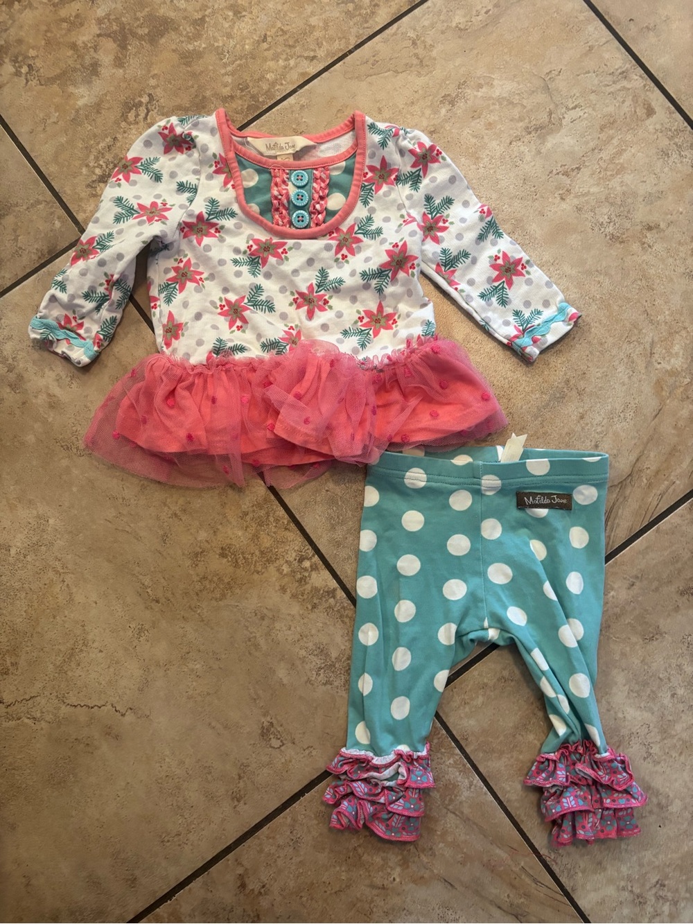 Matilda Jane Pink Floral Tutu One-Piece Set for Kids